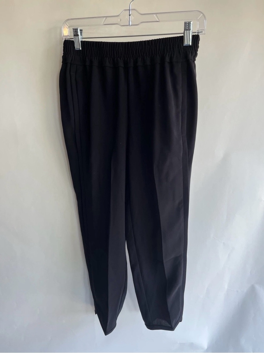 J Crew Polyester Trousers Dress Pants Casual Black Sz 2 petite Women’s Piping